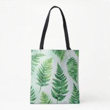Tropical Green Fern Art Tas