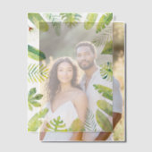 Tropical Green Foliage Vellum Uitnodigingen (Offset (Koppel))