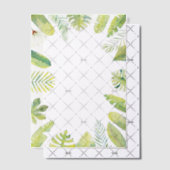 Tropical Green Foliage Vellum Uitnodigingen (Offset (Uitnodiging))