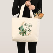 Tropical Green Foliage Wreath Mother of the Bride Grote Tote Bag (Voorkant (product))
