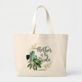 Tropical Green Foliage Wreath Mother of the Bride Grote Tote Bag (Voorkant)