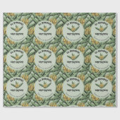 Tropical Green Go Bananas Happy Birthday Banaan Cadeaupapier (Vlak)