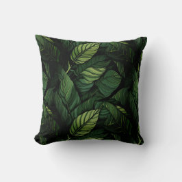 Tropical Green Leaves  Housewarming Gift Kussen