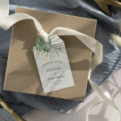 Tropical Green Monstera Thank You Wedding Cadeaulabel
