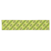 Tropical green palm leaves diagonal pattern korte tafelloper (Horizontaal)