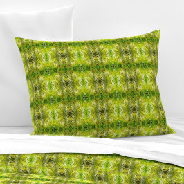 Tropical green palm leaves sunlight S-size pattern Kussensloop