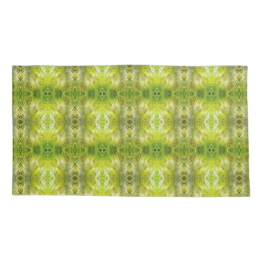 Tropical green palm leaves sunlight S-size pattern Kussensloop (Achterkant)