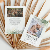 Tropical Green Tropical Thank You Wedding  Bedankkaart