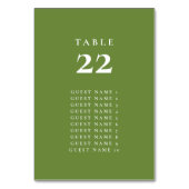 Tropical Green Zitplaatskaart Nummer kaart (Voorkant)