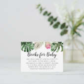 Tropical Greenery Baby shower Boekaanvraag Informatiekaartje (Staand voorkant)