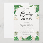 Tropical Greenery Baby shower Kaart (Voorkant / Achterkant)