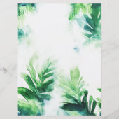 Tropical Greenery Botanische viering blad Menu (Achterkant)