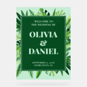 Tropical Greenery Entry Sign-weergave Acryl Bord (Voorkant)