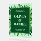 Tropical Greenery Entry Sign-weergave Acryl Bord (Hoek)