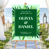 Tropical Greenery Entry Sign-weergave Acryl Bord