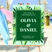 Tropical Greenery Entry Sign-weergave Acryl Bord