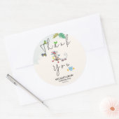 Tropical Greenery Forest Dier Dank u Ronde Sticker (Envelop)