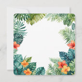 Tropical Greenery Frame PNG Botanical Background Kaart (Voorkant)