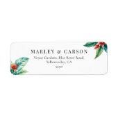 Tropical Greenery Garden Wedding Retouradres Etiket (Voorkant)