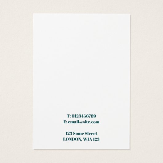 Tropical Greenery leafy Earring Display Kaart (Achterkant)