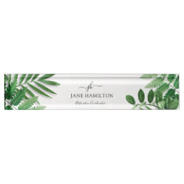 Tropical Greenery Monogram Naambordje