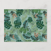 Tropical Greenery Sleeping Sloth Baby shower Uitnodiging Briefkaart (Achterkant)