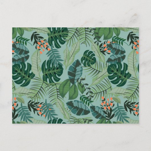 Tropical Greenery Sleeping Sloth Baby shower Uitnodiging Briefkaart (Achterkant)