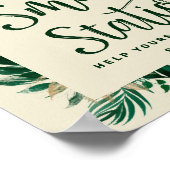 Tropical Greenery S'mores Station Wedding Sign Poster (Hoek)