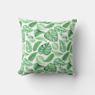 Tropical Greenery Waterverf Art Print Kussen