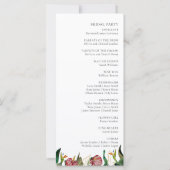 Tropical Greenery Waterverf huwelijksprogramma (Achterkant)