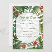 Tropical Greens Botanical Bewaar de datum Kaart (Voorkant)