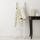 Tropical Groen & Goud Bladgroen Maid van Eer Quote Sherpa Deken (In situ)