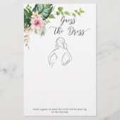 Tropical Guess het jurk vrijgezellenfeest spel (Voorkant)