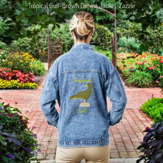 Tropical Gull-Brown Denim Jacket