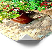 Tropical Hacienda Flowers Mexican Garden Poster (Hoek)