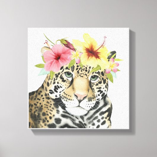 Tropical Halo | Sweet Cheetah Canvas Afdruk (Voorkant)