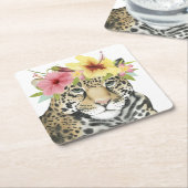 Tropical Halo | Sweet Cheetah Kartonnen Onderzetters (Schuin)