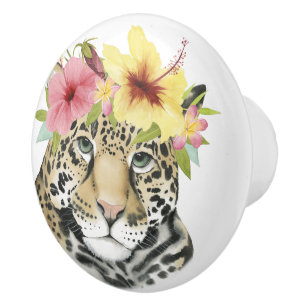 Tropical Halo   Sweet Cheetah Keramische Knop