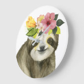 Tropical Halo | Sweet Sloth Grote Klok (Hoek)