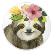 Tropical Halo | Sweet Sloth Keramische Knop (Voorkant)