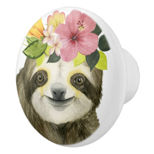 Tropical Halo   Sweet Sloth Keramische Knop