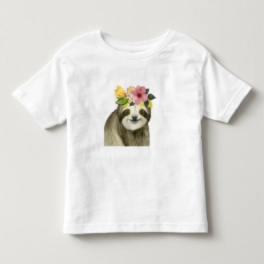 Tropical Halo | Sweet Sloth Kinder Shirts (Voorkant)