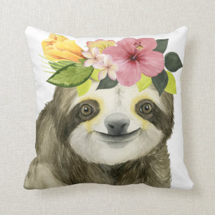 Tropical Halo Sweet Sloth Kussen