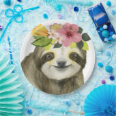 Tropical Halo | Sweet Sloth Papieren Bordje (Feest)