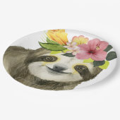 Tropical Halo | Sweet Sloth Papieren Bordje (Gekanteld)