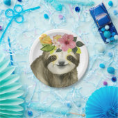 Tropical Halo | Sweet Sloth Papieren Bordje (Feest)