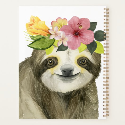 Tropical Halo | Sweet Sloth Planner (Achterkant)