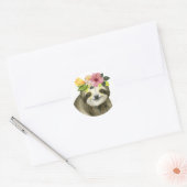 Tropical Halo | Sweet Sloth Ronde Sticker (Envelop)