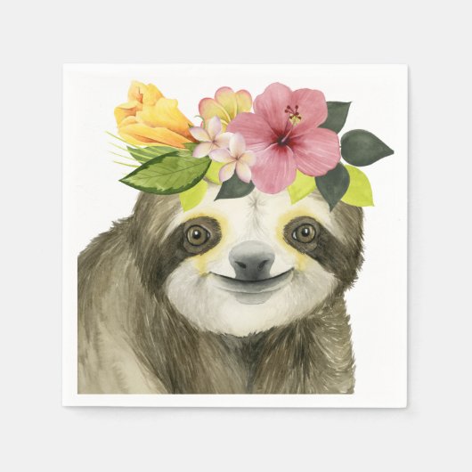 Tropical Halo | Sweet Sloth Servet (Voorkant)