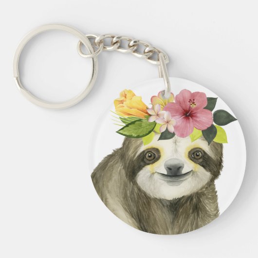 Tropical Halo | Sweet Sloth Sleutelhanger (Voorkant)